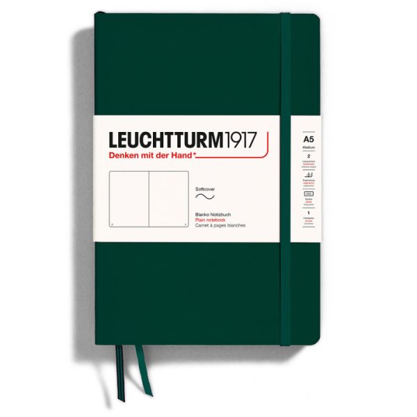 Leuchtturm1917 Notebook A5 Softcover Forest Green Linjerad