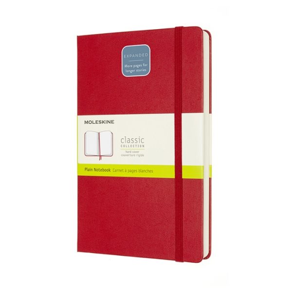 Moleskine Classic Hard Cover Expanded Red Plain