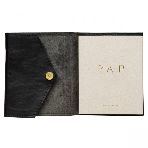 P.A.P Sweden Mia A5 Leather Notebook Black