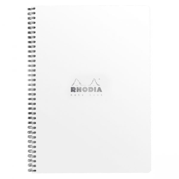 Rhodia Notebook Spiral Vit A4 Rutat