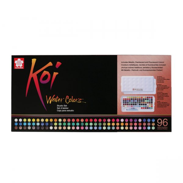 Sakura Koi Målarset Water Colors Sketch Box 96 + Pensel