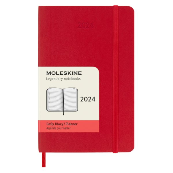 Moleskine 12M Daily Kalender Softcover Pocket Red