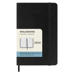 Moleskine 12M Monthly Kalender Softcover Pocket Black