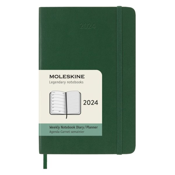 Moleskine 12M Weekly Notebook Softcover Pocket Myrtle Green