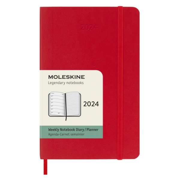 Moleskine 12M Weekly Notebook Softcover Pocket Red