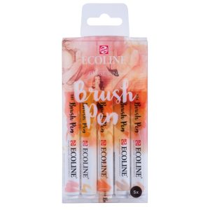 Ecoline Brush Pen Beige Pink 5-set