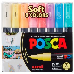 Posca PC-1M Soft Colours 8-set