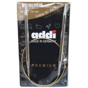 Addi Turbo Rundstickor Mässing 60cm 7,00mm / 23.6in US10Â¾