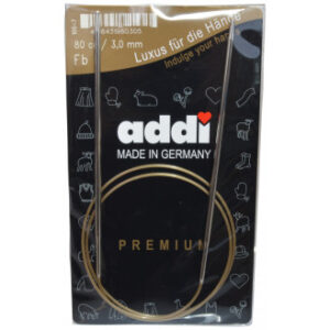 Addi Turbo Rundstickor Mässing 80cm 3,00mm / 31.5in US2Â½
