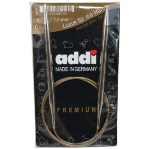 Addi Turbo Rundstickor Mässing 80cm 7,00mm / 31.5in US10Â¾