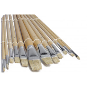 Artino Målarpenslar/Artist Brush Set Flat Ass. Sizes - 12 st.