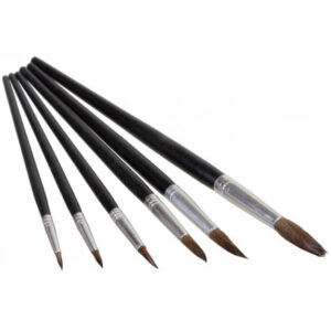 Artino Målarpenslar/Artist Brush Set Runda gethår Ass. Storlekar - 6 st.