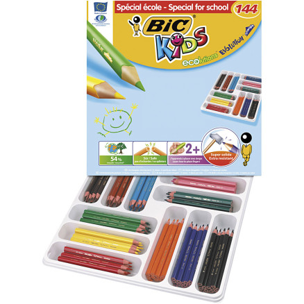 BIC Eco evolution färgblyertspennor, kärna 5 mm, mixade färger, 12 st./ 1 förp.