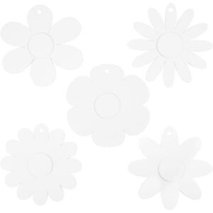 Blommor, Dia. 20 cm, 400 g, vit, 5x3 st./ 1 förp.
