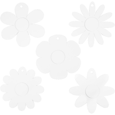 Blommor, Dia. 20 cm, 400 g, vit, 5x3 st./ 1 förp.