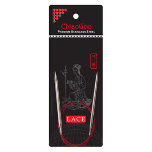 ChiaoGoo Red Lace Rundstickor Rostfritt Kirurgiskt Stål 60 cm 7,5 mm