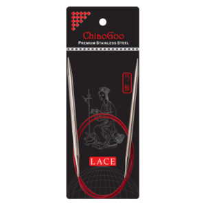 ChiaoGoo Red Lace Rundstickor Rostfritt Kirurgiskt Stål 80 cm 10 mm