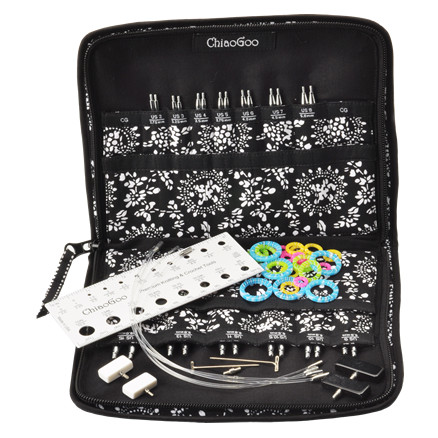 ChiaoGoo Spin Komplett Set med Utbytbara Ändstickor Bambu 40-56-76 cm 2,75-10 mm 13 storlekar