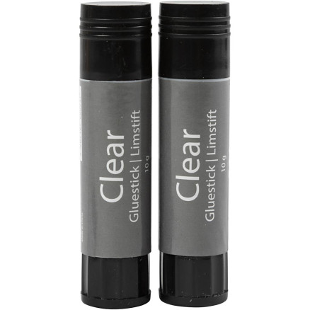 Clear Limstift, Rund, 10 g, 2 st./ 1 förp.