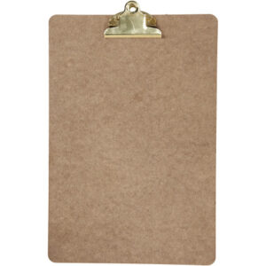 Clipboard/ritunderlag, A4, stl. 23x34x0,3 cm, 1 st.