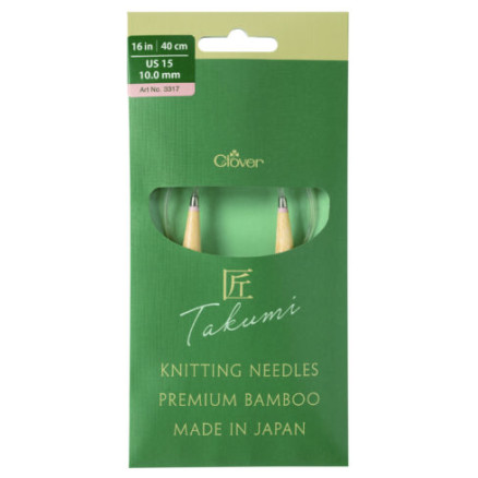 Clover Takumi Pro Bambu Rundstickor med kullager 40cm 10.0mm