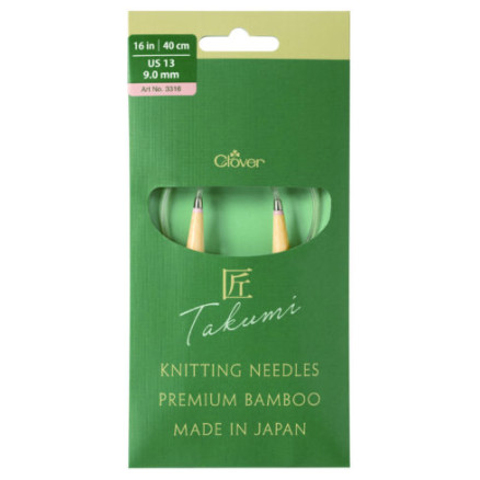 Clover Takumi Pro Bambu Rundstickor med kullager 40cm 9,0mm