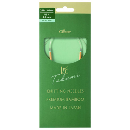 Clover Takumi Pro Bambu Rundstickor med kullager 60cm 3,5mm