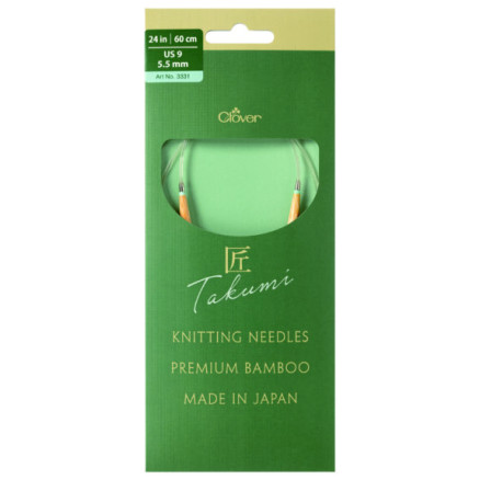 Clover Takumi Pro Bambu Rundstickor med kullager 60cm 5,5mm