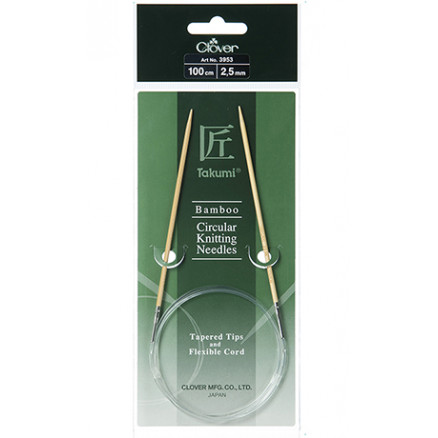 Clover Takumi Rundstickor Bambu 100cm 2,5mm