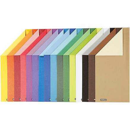 Colorbar Rivkartong, A4, ark 210x297 mm, 250 g, 16 mix. ark/ 1 förp.