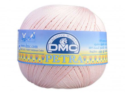 DMC Petra nr. 5 Virkgarn Unicolor 5225 Ljus Gammelrosa