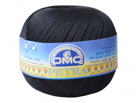 DMC Petra nr. 5 Virkgarn Unicolor 5310 Svart