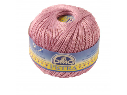 DMC Petra nr. 5 Virkgarn Unicolor 53608 Rosa