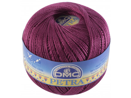 DMC Petra nr. 5 Virkgarn Unicolor 53803 Plommon