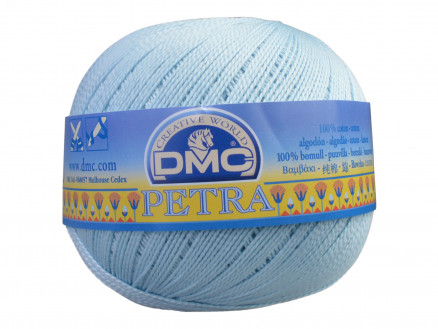 DMC Petra nr. 5 Virkgarn Unicolor 54463 Babyblå