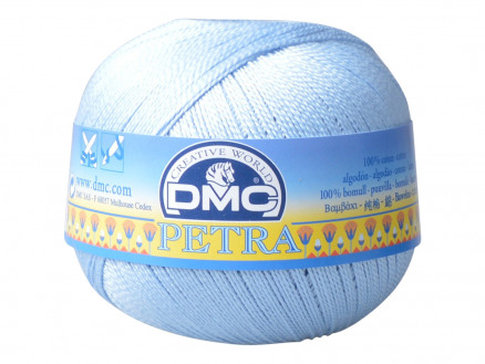 DMC Petra nr. 5 Virkgarn Unicolor 54518 Ljusblå