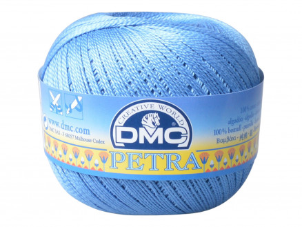DMC Petra nr. 5 Virkgarn Unicolor 5798 Denim Blå