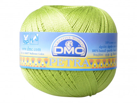 DMC Petra nr. 5 Virkgarn Unicolor 5907 Äppelgrön