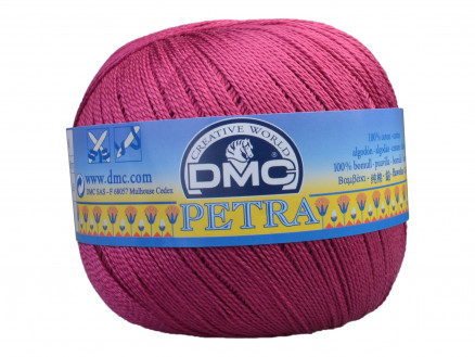 DMC Petra nr. 8 Virkgarn Unicolor 53803 Plommon