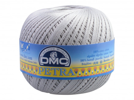 DMC Petra nr. 8 Virkgarn Unicolor 5415 Silvergrå