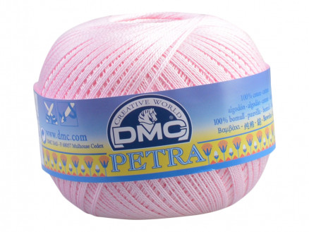 DMC Petra nr. 8 Virkgarn Unicolor 54458 Rosa