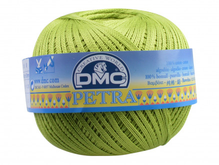 DMC Petra nr. 8 Virkgarn Unicolor 5907 Äppelgrön