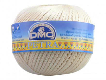 DMC Petra nr. 8 Virkgarn Unicolor ECRU Natur