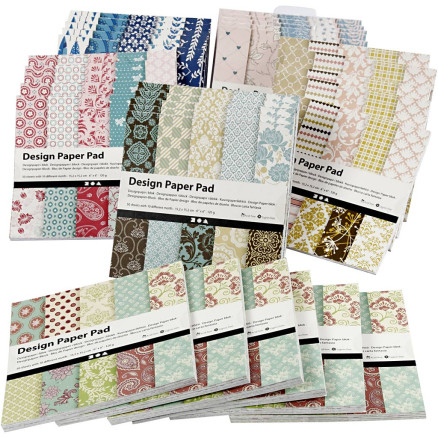 Designpapper, ark 15,2x15,2 cm, 120 g, mixade färger, 6x10 st./ 1 förp.