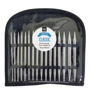 Drops Ändstickorset Mässing Pro Classic - Set med utbytbara kablar 8 storlekar 3 längder