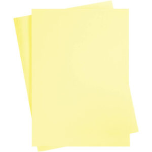 Färgad Kartong, A2, ark 420x594 mm, 180 g, ljusgul, 10 ark/ 1 förp.
