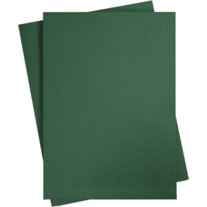 Färgad Kartong, A2, ark 420x594 mm, 180 g, mörkgrön, 10 ark/ 1 förp.
