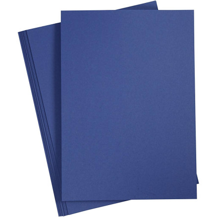 Färgad Kartong, A4, ark 210x297 mm, 180 g, mörkblå, 20 ark/ 1 förp.