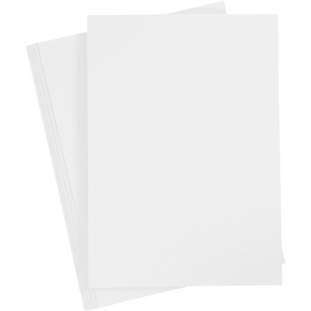 Färgad Kartong, A4, ark 210x297 mm, 180 g, vit, 20 ark/ 1 förp.