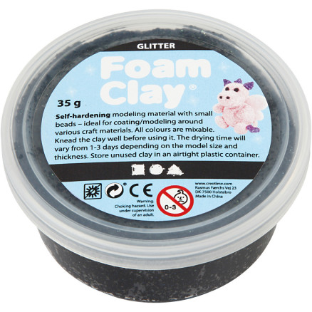 Foam Clay® , svart, 35 g/ 1 burk